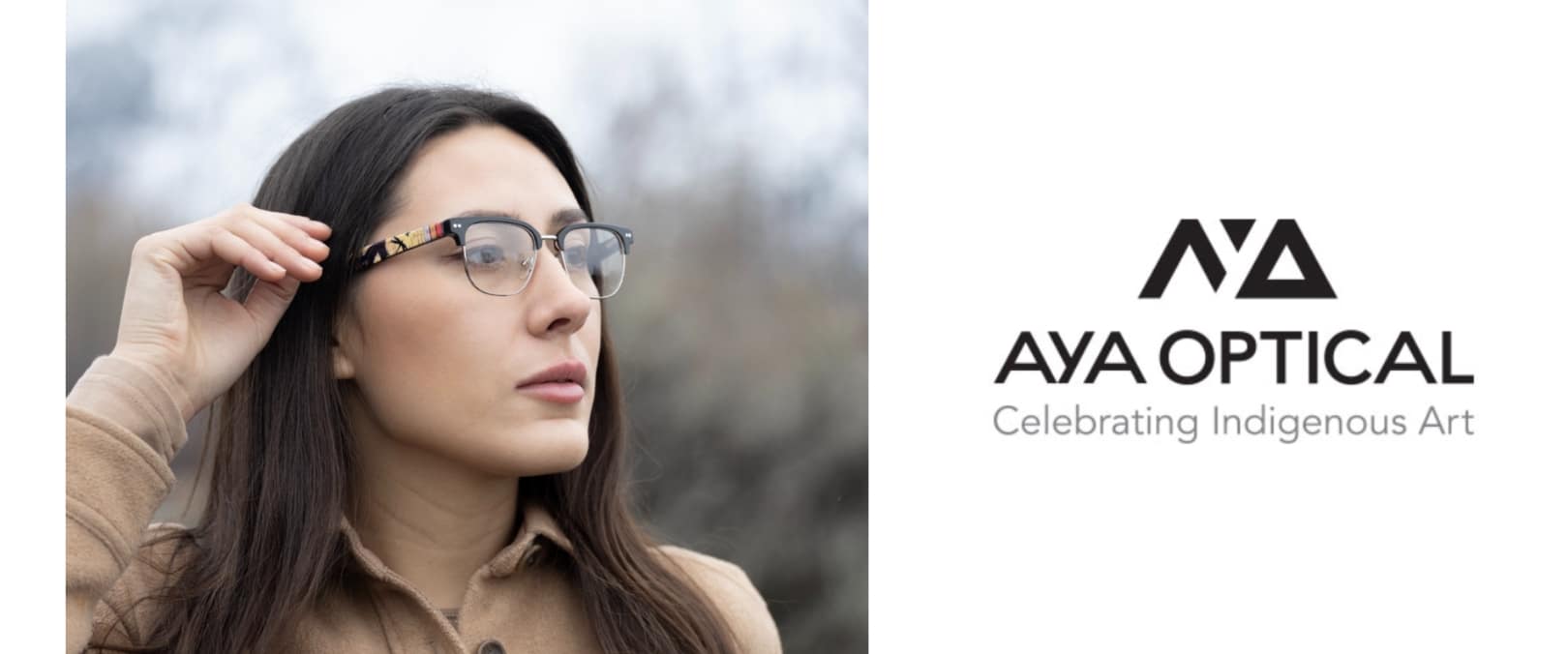 AYA Optical Jim Yellowhawk logo and image